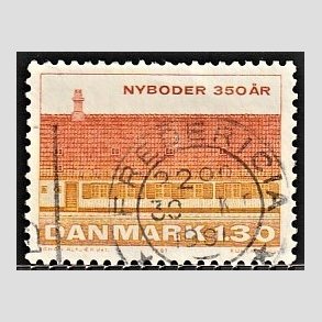 FRIMRKER DANMARK | 1981 - AFA 725 - Nyboder 350 r - 1,30 Kr. flerfarvet - Alm. god gennemsnitskvalitet - Stemplet (Photo eksempel)