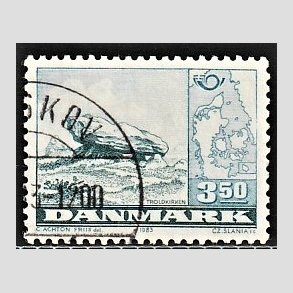 FRIMRKER DANMARK | 1983 - AFA 770 - Fllesnordisk udgave - 3,50 Kr. bl - Alm. god gennemsnitskvalitet - Stemplet (Photo eksempel)
