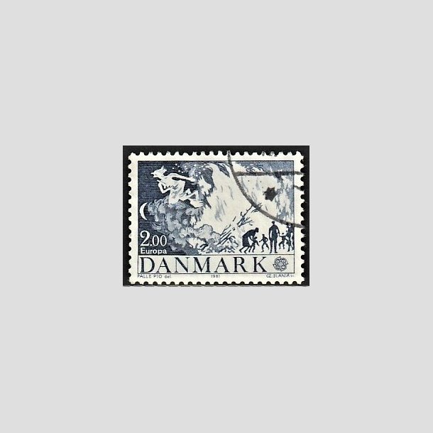 FRIMRKER DANMARK | 1981 - AFA 728 - Folklore - 2,00 Kr. bl - Alm. god gennemsnitskvalitet - Stemplet (Photo eksempel)