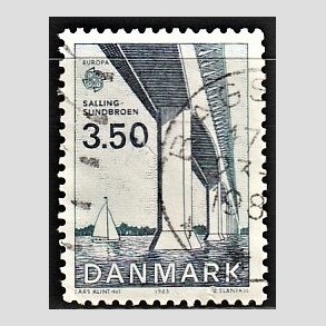FRIMRKER DANMARK | 1983 - AFA 779 - EU Bygningskunst - 3,50 Kr. bl/grnbl - Alm. god gennemsnitskvalitet - Stemplet (Photo eksempel)