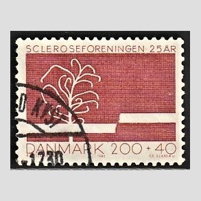 FRIMRKER DANMARK | 1982 - AFA 746 - Scleroseforeningen 25 r. - 2,00 Kr. + 40 re rd - Alm. god gennemsnitskvalitet - Stemplet (Photo eksempel)