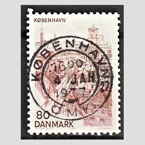FRIM�RKER DANMARK | 1976 - AFA 614 - K�benhavn - 80 �re brun/brunr�d - Pragt Stemplet