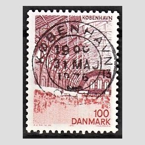 FRIM�RKER DANMARK | 1976 - AFA 615 - K�benhavn - 100 �re r�dlilla/r�d - Pragt Stemplet