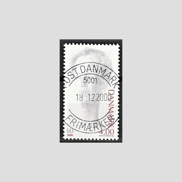 FRIMRKER DANMARK | 2000 - AFA 1239 - Droning Margrethe 60 r - 4,00 Kr. rdbrun/gr - Pragt Stemplet