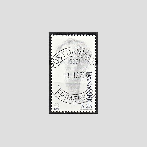 FRIMRKER DANMARK | 2000 - AFA 1240 - Droning Margrethe 60 r - 5,25 Kr. bl/gr - Pragt Stemplet