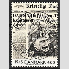 FRIMRKER DANMARK | 2000 - AFA 1257 - 1900 tallet serie 3 - 4,00 Kr. flerfarvet - Pragt Stemplet