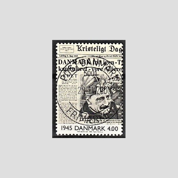 FRIMRKER DANMARK | 2000 - AFA 1257 - 1900 tallet serie 3 - 4,00 Kr. flerfarvet - Pragt Stemplet