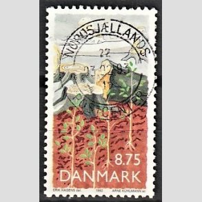 FRIM�RKER DANMARK | 1992 - AFA 1022 - Natur, Milj� og udvikling - 8,75 Kr. flerfarvet - Pragt Stemplet
