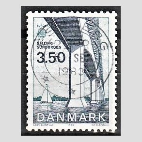 FRIM�RKER DANMARK | 1983 - AFA 779 - EU Bygningskunst - 3,50 Kr. bl�/gr�nbl� - Pragt Stemplet