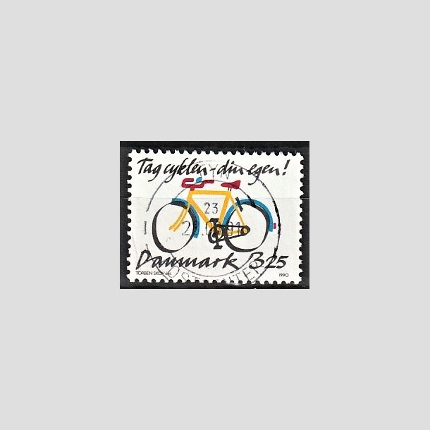FRIMRKER DANMARK | 1990 - AFA 980 - Cykeltyveri - 3,25 Kr. flerfarvet - Pragt Stemplet