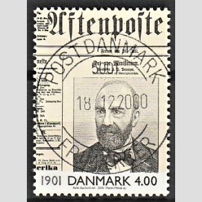 FRIMRKER DANMARK | 2000 - AFA 1235 - 1900-tallet serie 1 - 4,00 Kr. flerfarvet - Pragt Stemplet
