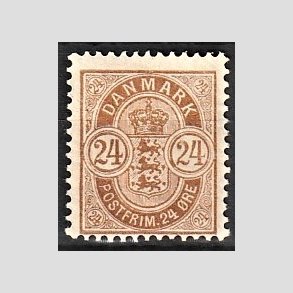 FRIM�RKER DANMARK | 1901-02 - AFA 39 - 24 �re brun - Ubrugt