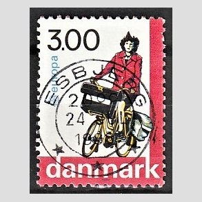 FRIM�RKER DANMARK | 1988 - AFA 911 - Europam�rker - 3,00 Kr. flerfarvet - Pragt Stemplet