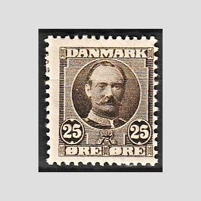 FRIM�RKER DANMARK | 1907 - AFA 57 - Frederik VIII 25 �re sepiabrun - Ubrugt