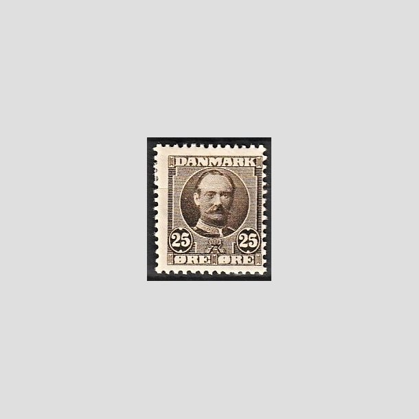 FRIMRKER DANMARK | 1907 - AFA 57 - Frederik VIII 25 re sepiabrun - Ubrugt