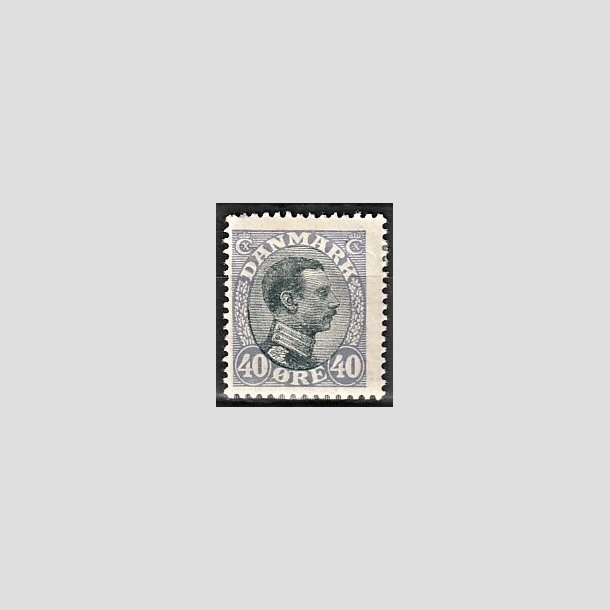 FRIMRKER DANMARK | 1918-20 - AFA 105a - Chr. X 40 re bllilla/sort - Ubrugt