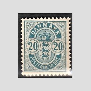 FRIM�RKER DANMARK | 1895 - AFA 36B - 20 �re bl� - Ubrugt