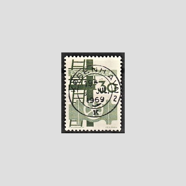 FRIMRKER DANMARK | 1968 - AFA 473 - Danmarks industri - 30 re grn - Pragt Stemplet