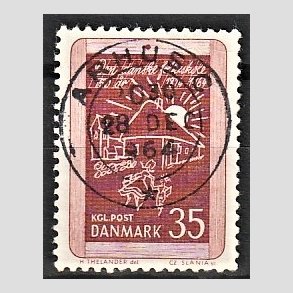 FRIM�RKER DANMARK | 1964 - AFA 423 - Skolev�snet 150 �r - 35 �re r�dbrun - Pragt Stemplet 