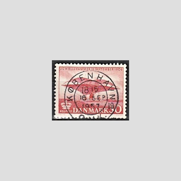 FRIMRKER DANMARK | 1956 - AFA 366 - Ellehammer - 30 re rd - Pragt Stemplet