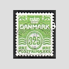 FRIM�RKER DANMARK | 1990 - AFA 954 - B�lgelinie - 325 �re lysgr�n - Pragt Stemplet