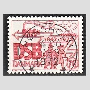 FRIM�RKER DANMARK | 1972 - AFA 525 - D.S.B 125 �r - 70 �re r�d - Pragt Stemplet