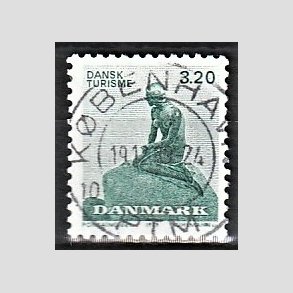 FRIM�RKER DANMARK | 1989 - AFA 932 - Dansk turisme i 100 �r - 3,20 Kr. gr�n - Pragt Stemplet