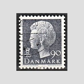 FRIMRKER DANMARK | 1979 - AFA 676 - Dronning Margrethe - 90 re blgr - Stemplet
