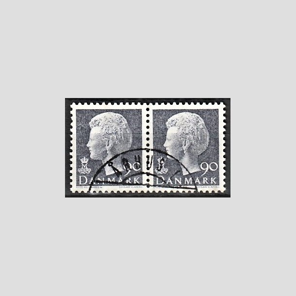 FRIMRKER DANMARK | 1979 - AFA 676 - Dronning Margrethe - 90 re blgr i par - Pragt Stemplet