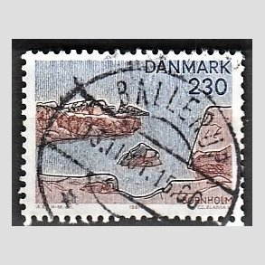 FRIM�RKER DANMARK | 1981 - AFA 734 - Sj�lland og �re - 230 �re flerfarvet - Pragt Stemplet