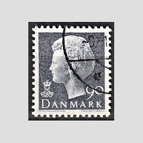 FRIMRKER DANMARK | 1979 - AFA 676 - Dronning Margrethe - 90 re blgr - Stemplet