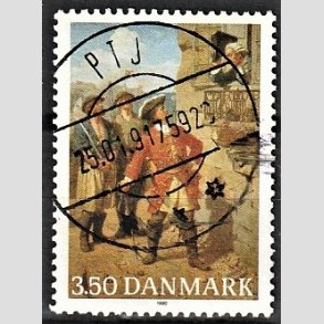 FRIMRKER DANMARK | 1990 - AFA 978 - Tordenskiold 300 ret - 3,50 Kr. flerfarvet - Pragt Stemplet PTJ