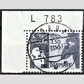 FRIMRKER DANMARK | 1991 - AFA 992 - Brns Vilkr - 3,50 + 0,50 Kr. bl - Pragt Stemplet
