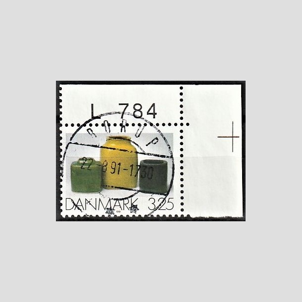 FRIMRKER DANMARK | 1991 - AFA 995 - Dansk Brugskunst - 3,25 Kr. flerfarvet med marginal - Pragt Stemplet Borup