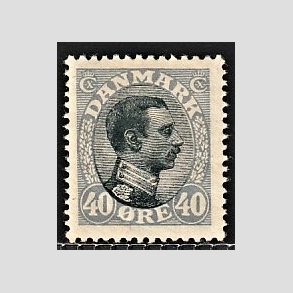 FRIMRKER DANMARK | 1918-20 - AFA 105a - Chr. X 40 re bllilla/sort - Ubrugt