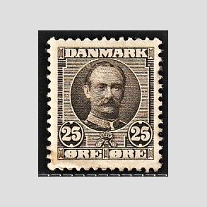 FRIM�RKER DANMARK | 1907 - AFA 57 - Frederik VIII 25 �re sepiabrun - Postfrisk
