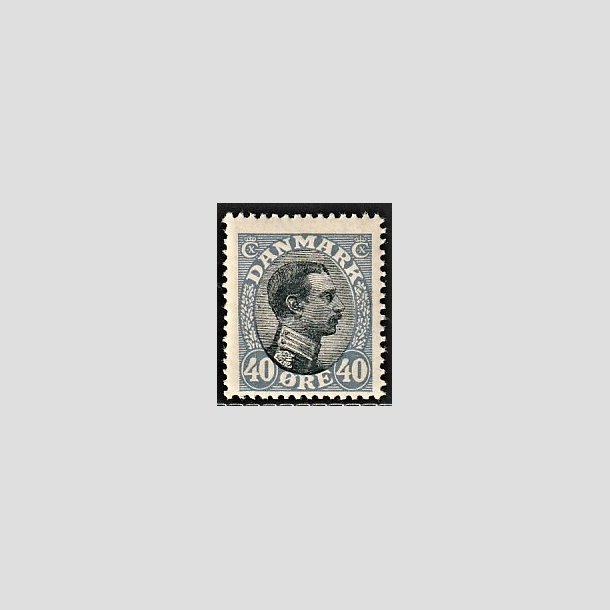 FRIMRKER DANMARK | 1918-20 - AFA 105a - Chr. X 40 re bllilla/sort - Postfrisk