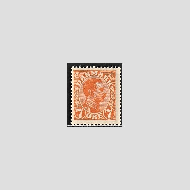 FRIMRKER DANMARK | 1918-20 - AFA 098 - Chr. X 7 re orange - Postfrisk