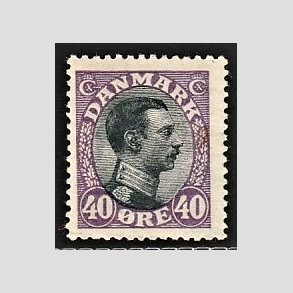 FRIMRKER DANMARK | 1918-20 - AFA 105 - Chr. X 40 re lilla/sort - Postfrisk
