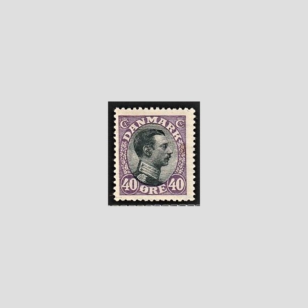 FRIMRKER DANMARK | 1918-20 - AFA 105 - Chr. X 40 re lilla/sort - Postfrisk