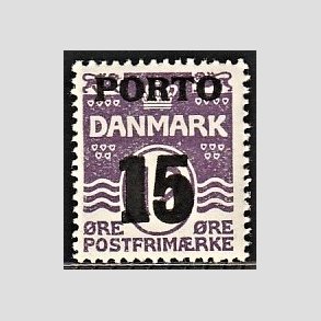FRIMRKER DANMARK | 1934 - AFA 32 - 15/12 re violet Bogtryk Porto - Postfrisk