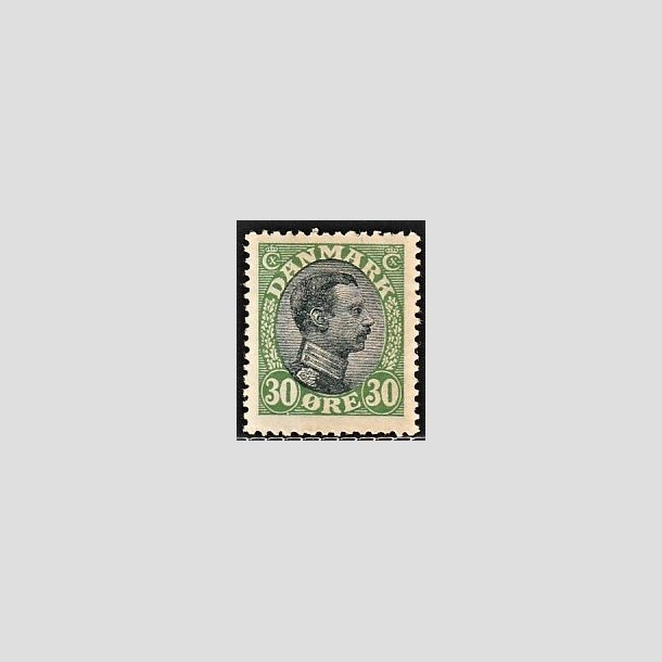 FRIMRKER DANMARK | 1918-20 - AFA 103 - Chr. X 30 re grn/sort - Postfrisk