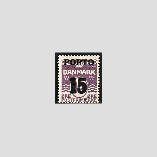 FRIMRKER DANMARK | 1934 - AFA 32 - 15/12 re violet Bogtryk Porto - Postfrisk