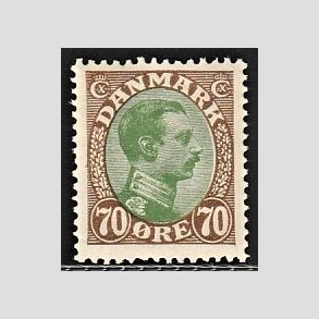 FRIMRKER DANMARK | 1918-20 - AFA 108 - Chr. X 70 re brun/grn - Postfrisk