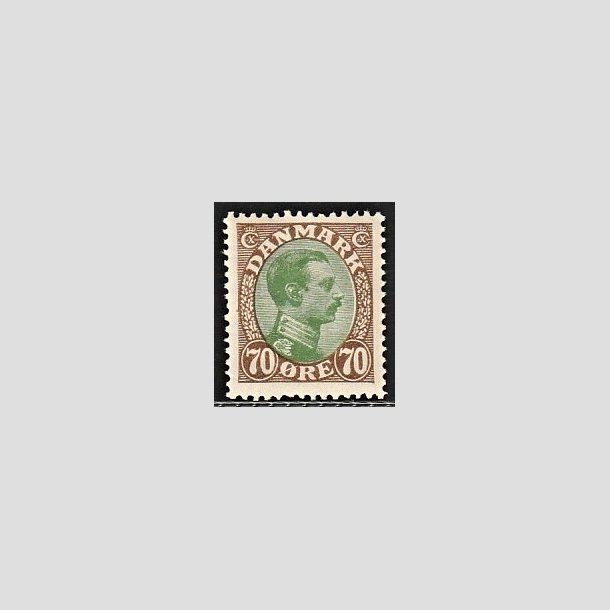 FRIMRKER DANMARK | 1918-20 - AFA 108 - Chr. X 70 re brun/grn - Postfrisk