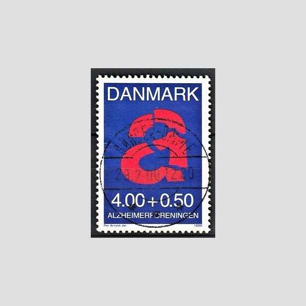 FRIMRKER DANMARK | 1999 - AFA 1220 - Alzheimerforeningen - 4,00 Kr. + 0,50 re rd/bl - Pragt Stemplet