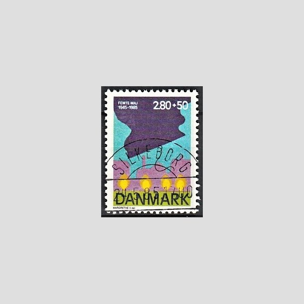 FRIMRKER DANMARK | 1985 - AFA 831 - 40-ret for befrielsen - 2,80 Kr. + 50 re flerfarvet - Pragt Stemplet Silkeborg