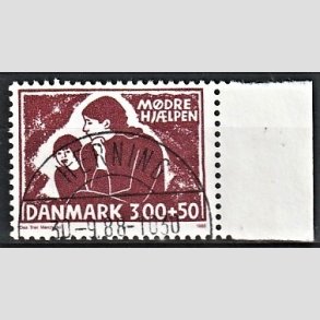 FRIMRKER DANMARK | 1988 - AFA 917 - Mdrehjlpen - 3,00 Kr. + 50 re rdbrun - Pragt Stemplet