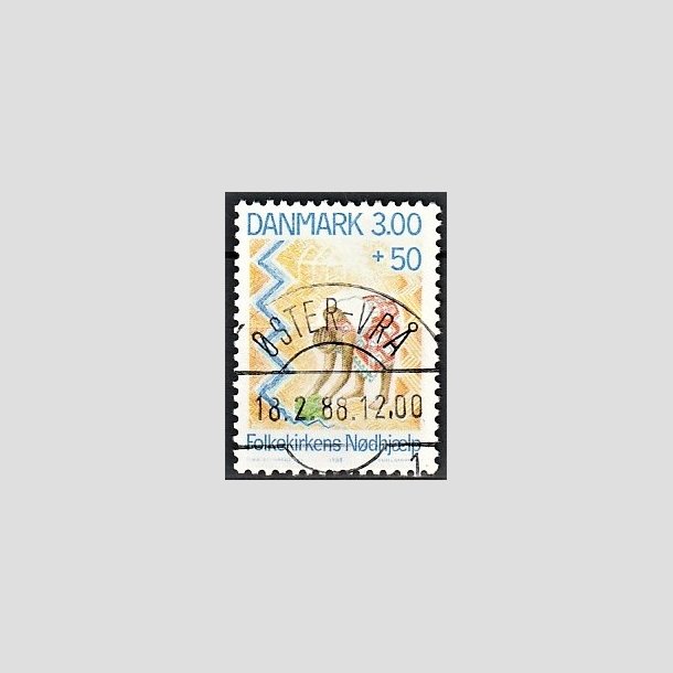 FRIMRKER DANMARK | 1988 - AFA 907 - Folkekirkens Ndhjlp - 3,00 Kr. + 50 re flerfarvet - Pragt Stemplet ster-Vr