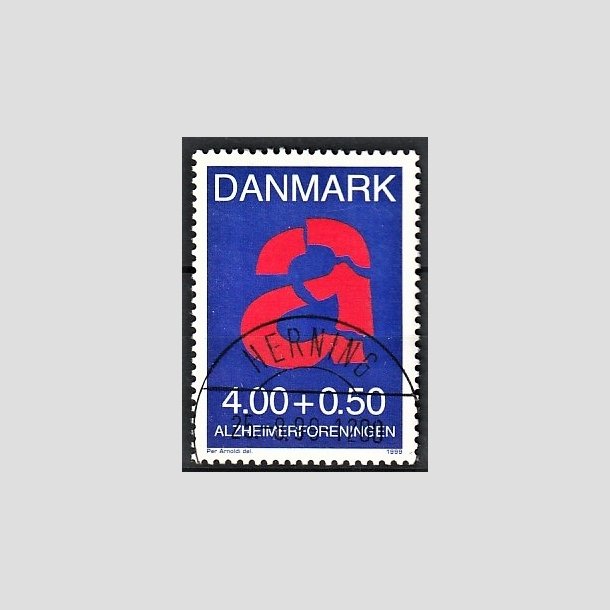 FRIMRKER DANMARK | 1999 - AFA 1220 - Alzheimerforeningen - 4,00 Kr. + 0,50 re rd/bl - Pragt Stemplet